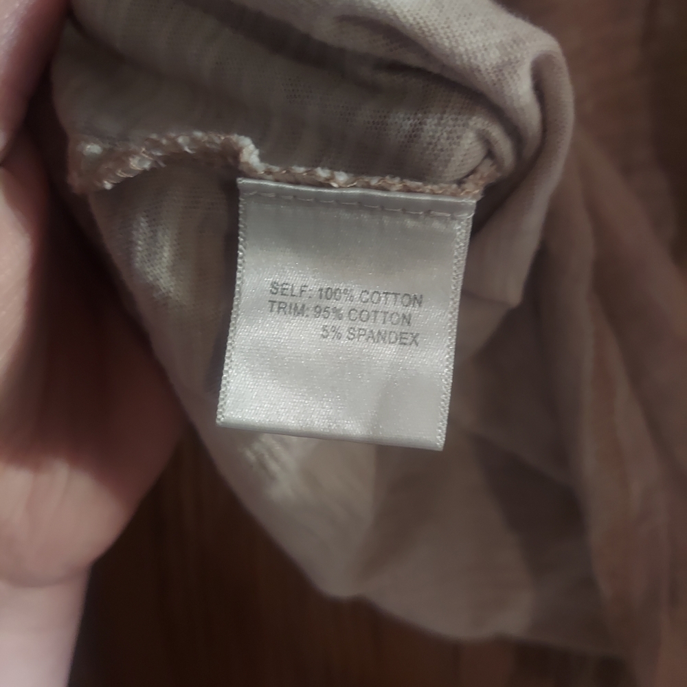 Jane and Delancey Light Tan Cream Tank Top Lg - Picture 8 of 9